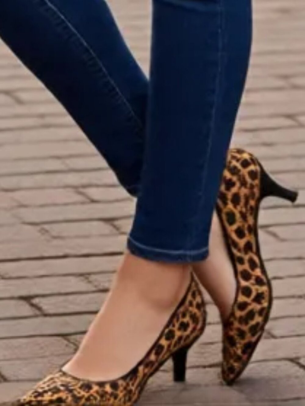 Rockport Total Motion TruTech cushioned padded calf-hair leopard pumps US10